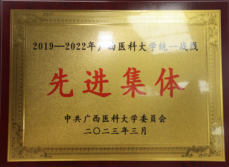 喜讯：我院荣获广西医科大学2019-2022年统一战线先进集体和先进个人多项荣誉
