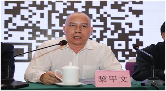 广西卫生计生委中医医疗处处长黎甲文致辞