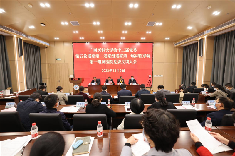 广西医科大学党委第五轮巡察第一巡察组 向第一临床医学院、第一附属医院反馈巡察情况