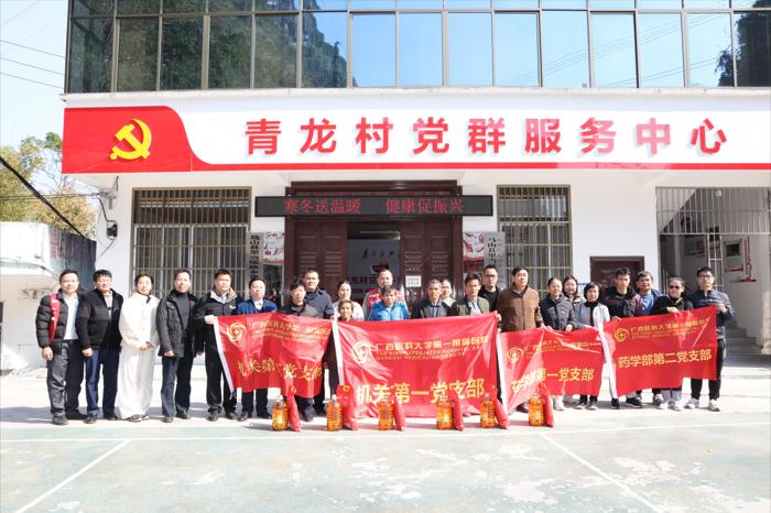 药学部第一、二党支部、机关第一、第五党支部到青龙村开展助力乡村振兴活动