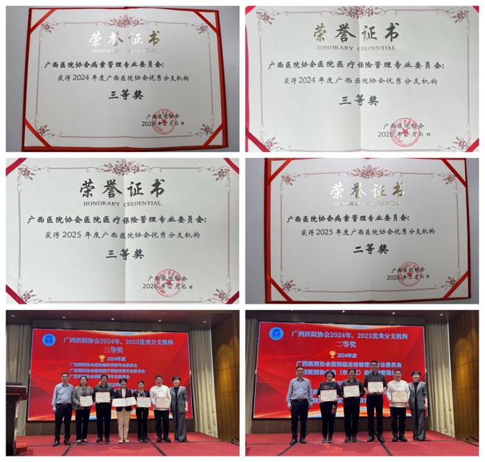 喜讯丨挂靠我院的多个广西医院协会分支机构获多项奖项